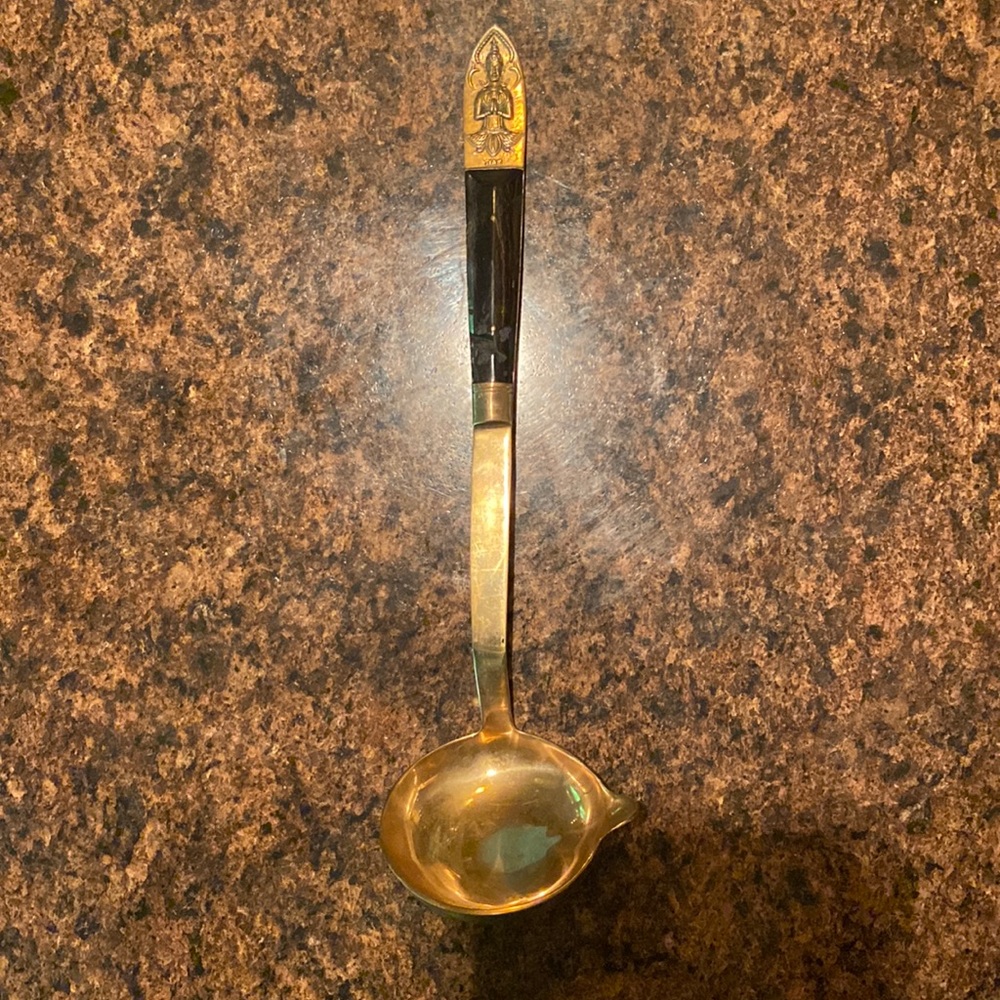Vintage Asian gold ladle made in Siam